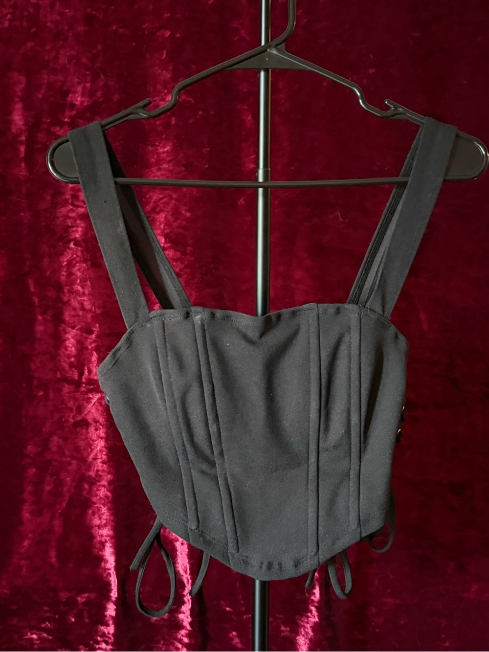 SHEIN Black Structured Corset Tank Camisole